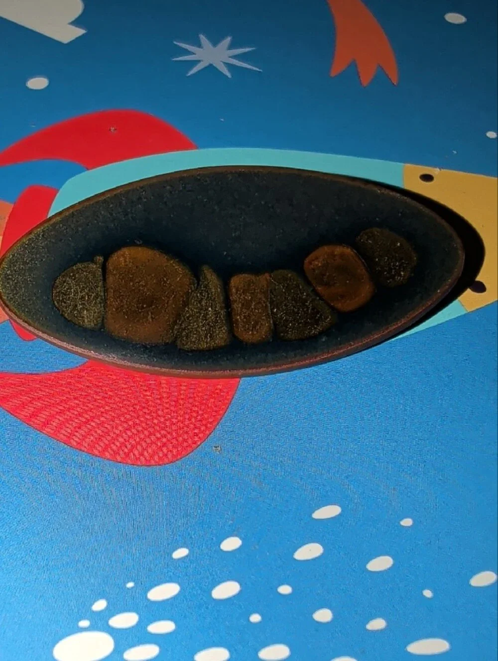 Signed Averill Shepps Modernist Enamel on Copper Brooch